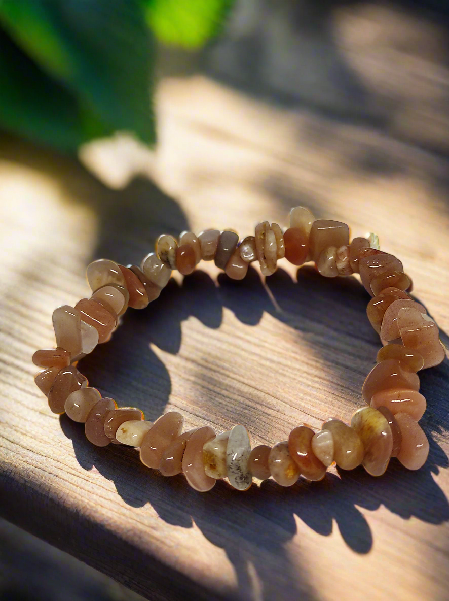Bracelet baroque "Chaleur dorée" Pierre de soleil