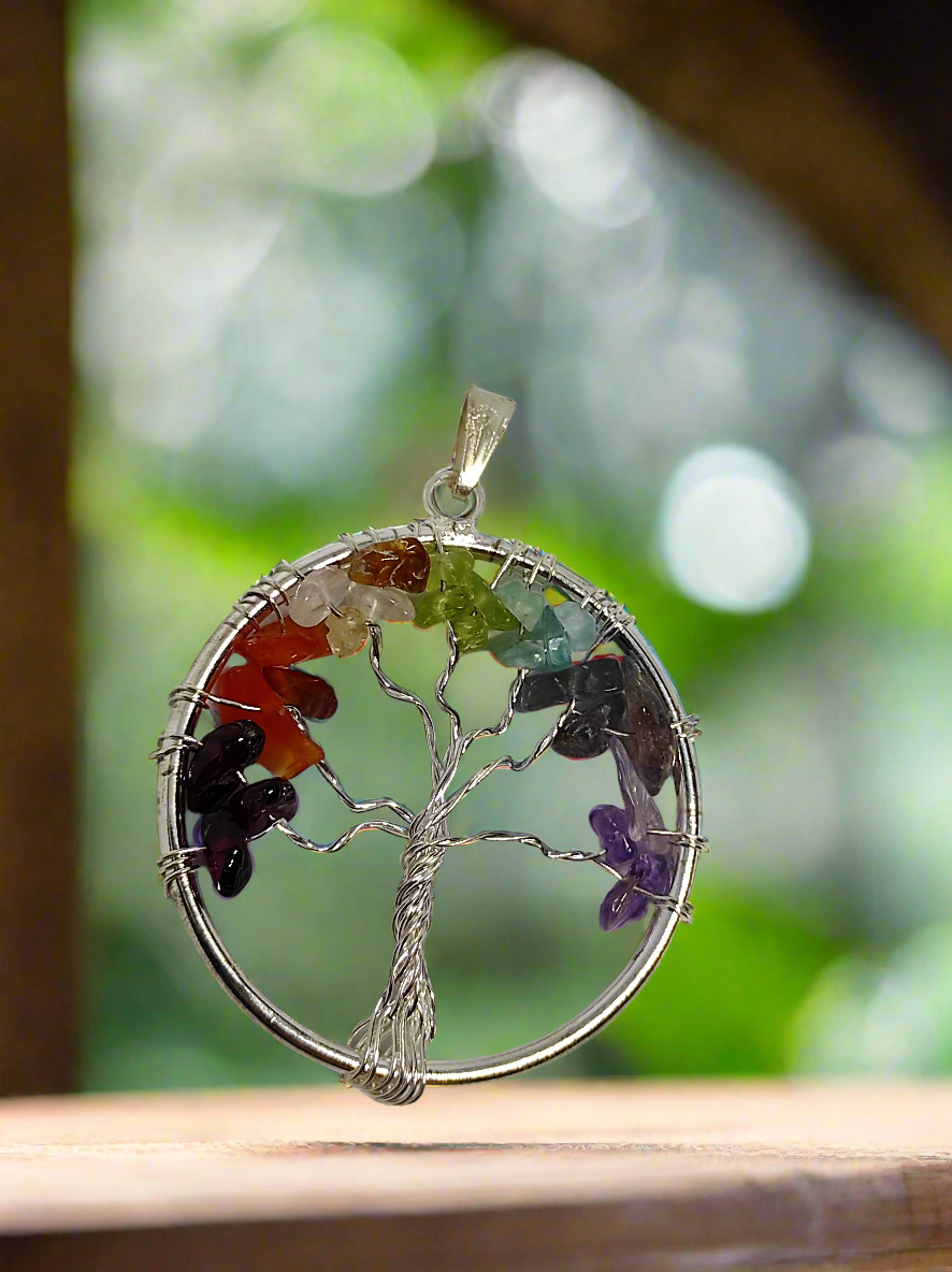 Tree of life chakra pendant
