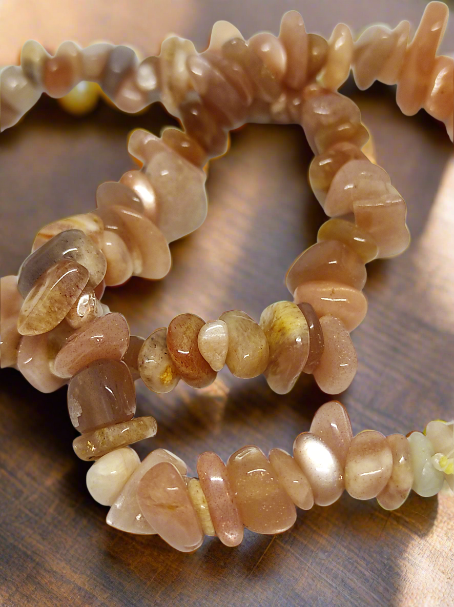 Bracelet baroque "Chaleur dorée" Pierre de soleil