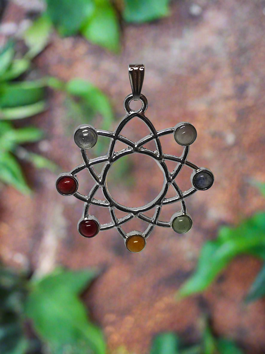Pendentif Atome 7 chakras