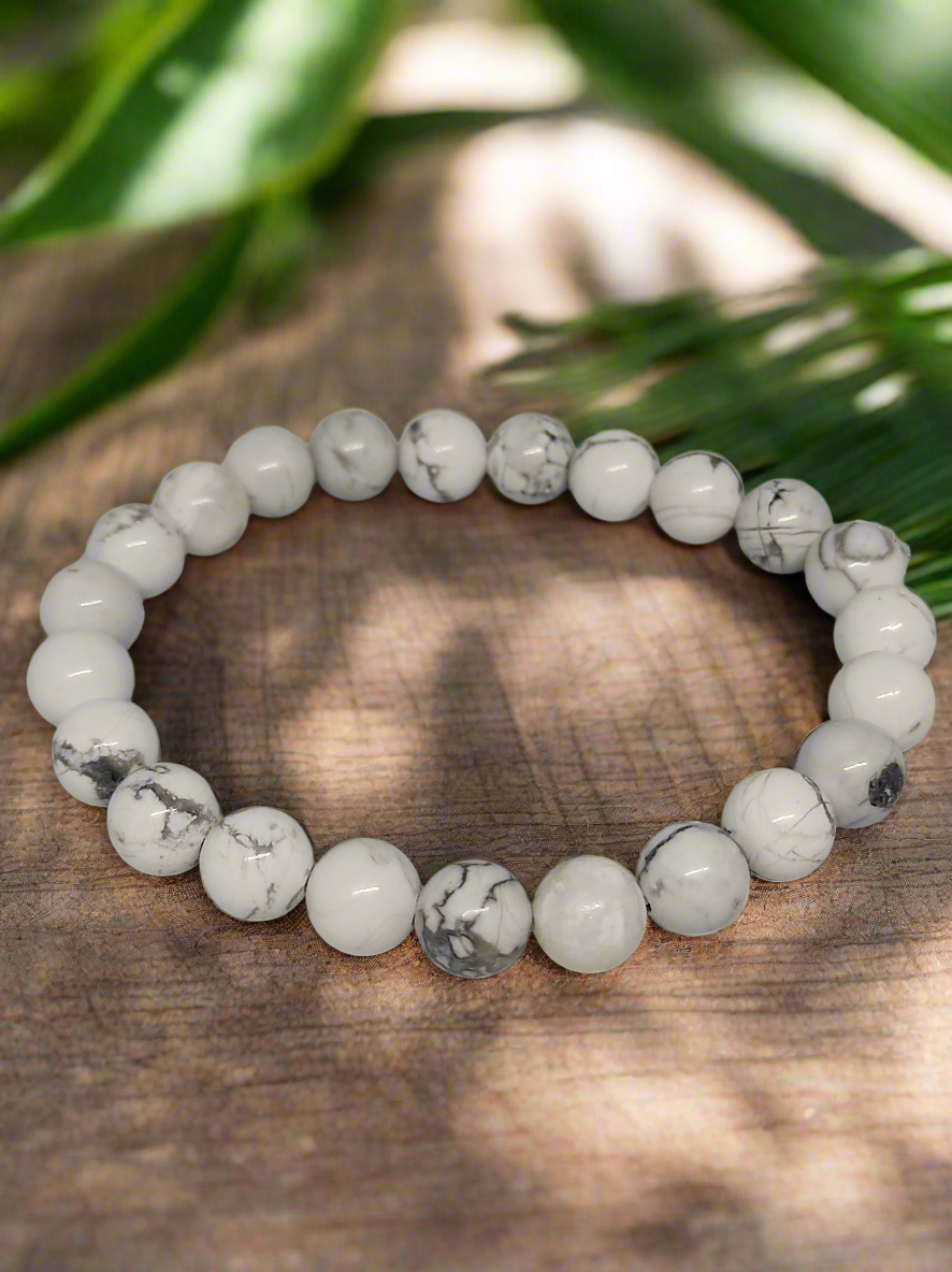 Bracelet "Réconfort" Howlite blanche