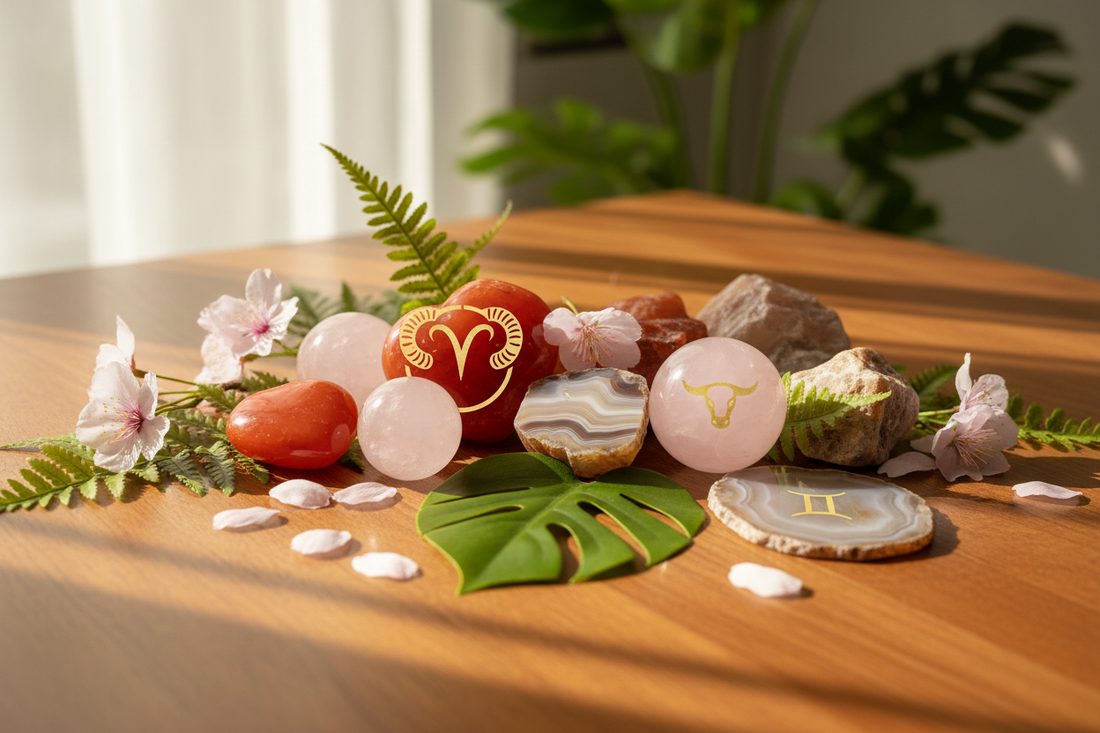 Les pierres des signes de printemps : Bélier, Taureau, Gémeaux