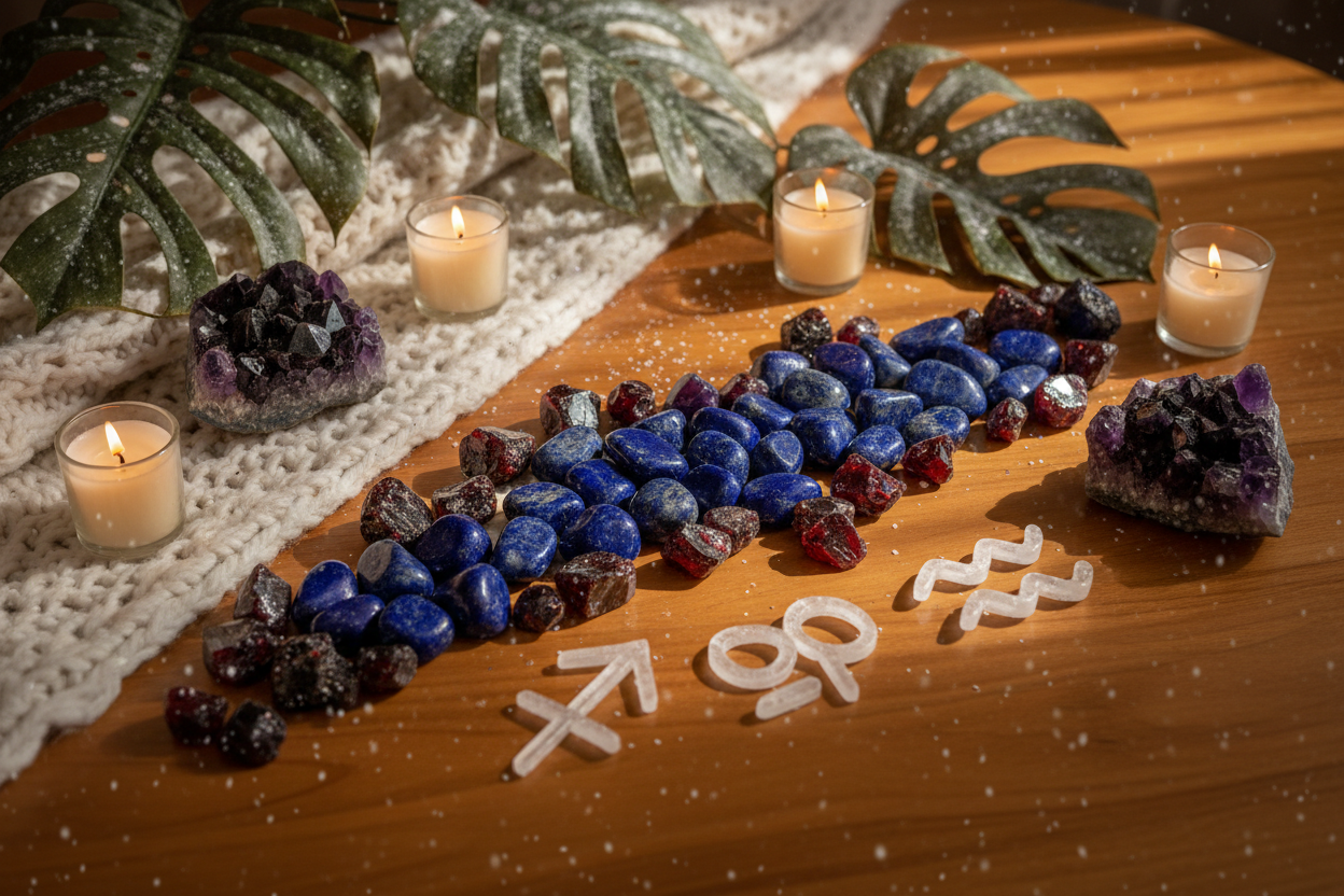 Les pierres des signes d'hiver : Sagittaire, Capricorne, Verseau