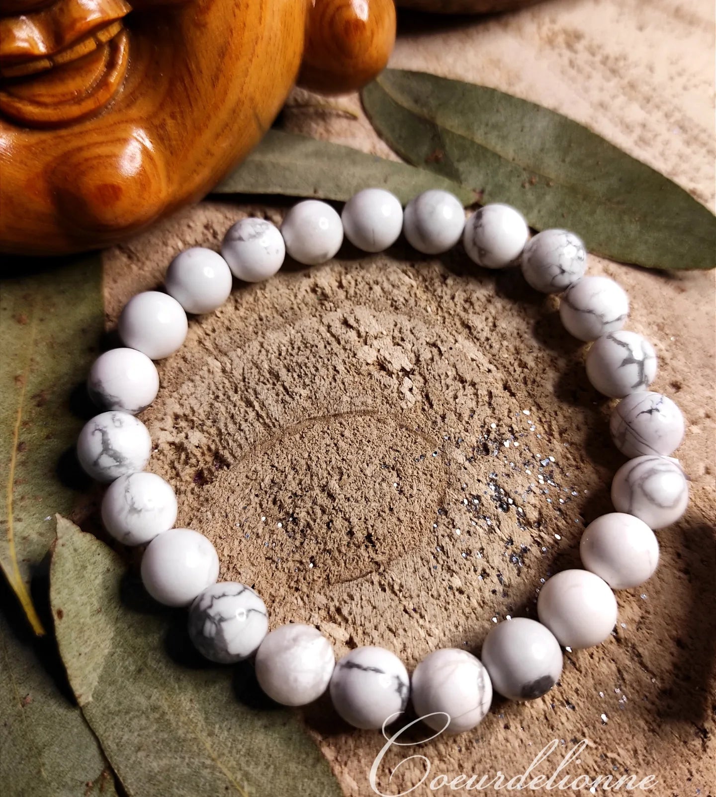 Bracelet "Réconfort" Howlite blanche