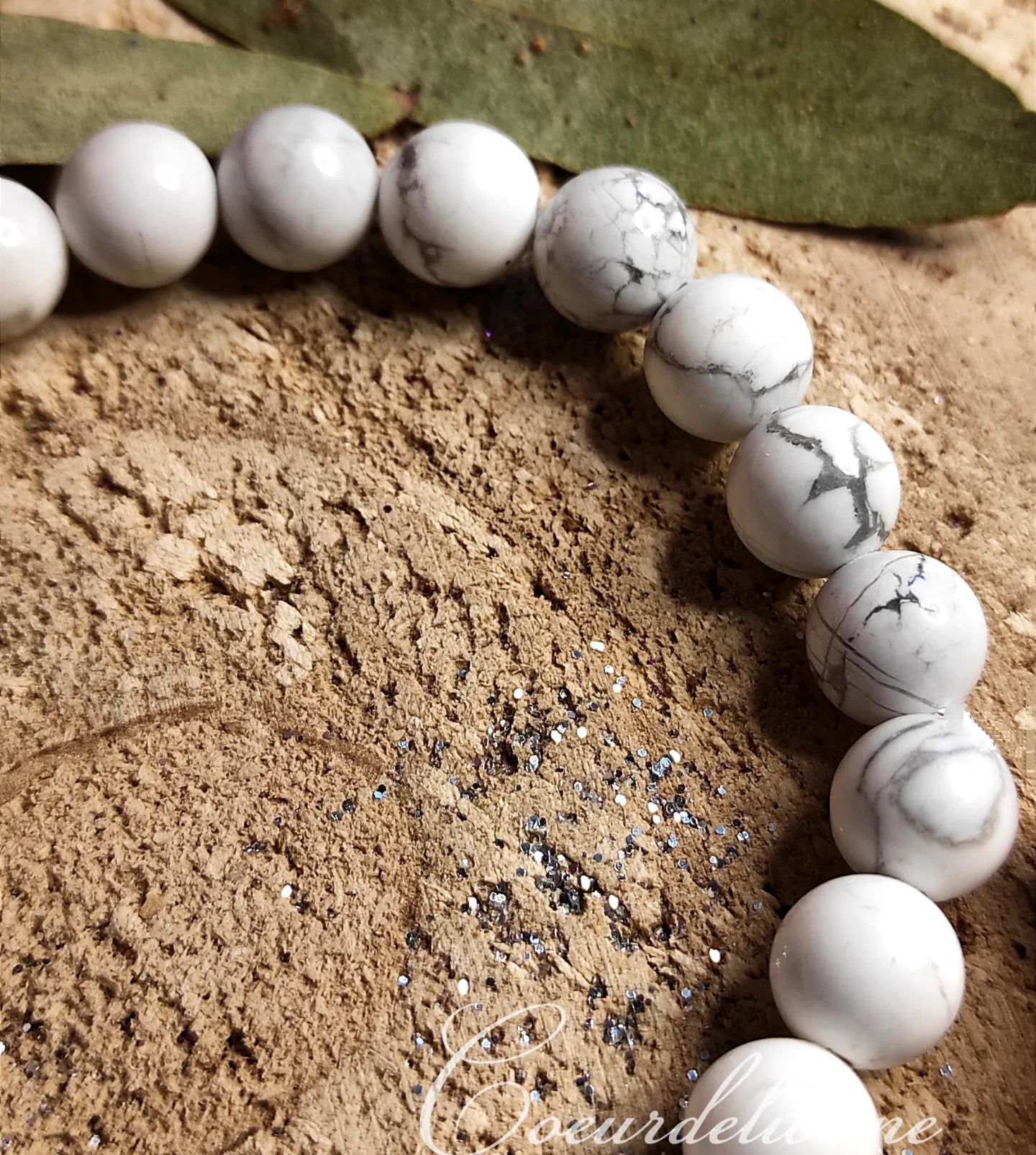 Bracelet "Réconfort" Howlite blanche