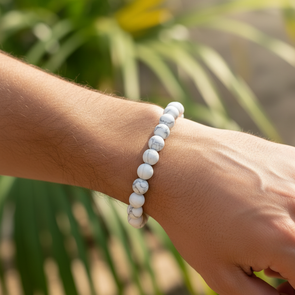 Bracelet Réconfort Howlite blanche