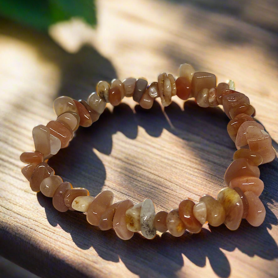 Bracelet baroque Chaleur dorée Pierre de soleil