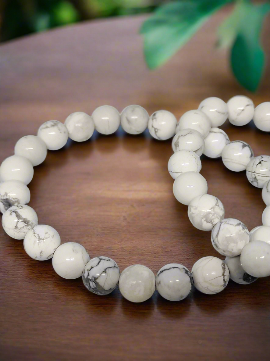 Bracelet "Réconfort" Howlite blanche
