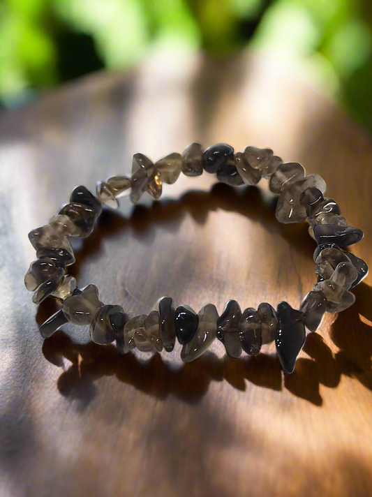 Bracelet baroque "Clarté Profonde" Quartz Fumé