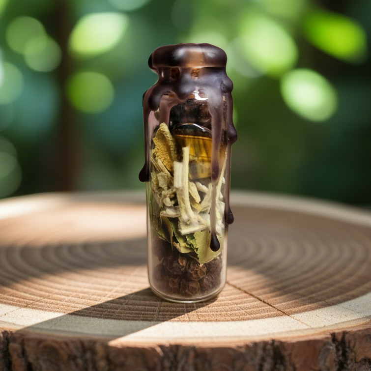 Amulette en fiole Protection