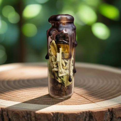 Amulette en fiole Protection