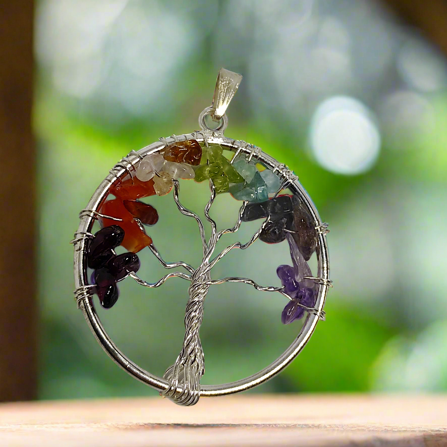 Tree of life chakra pendant