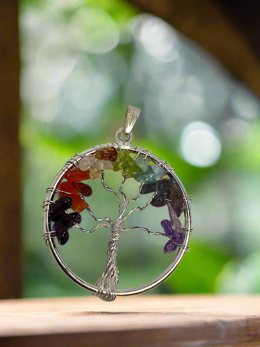 Pendentif Arbre de vie chakras