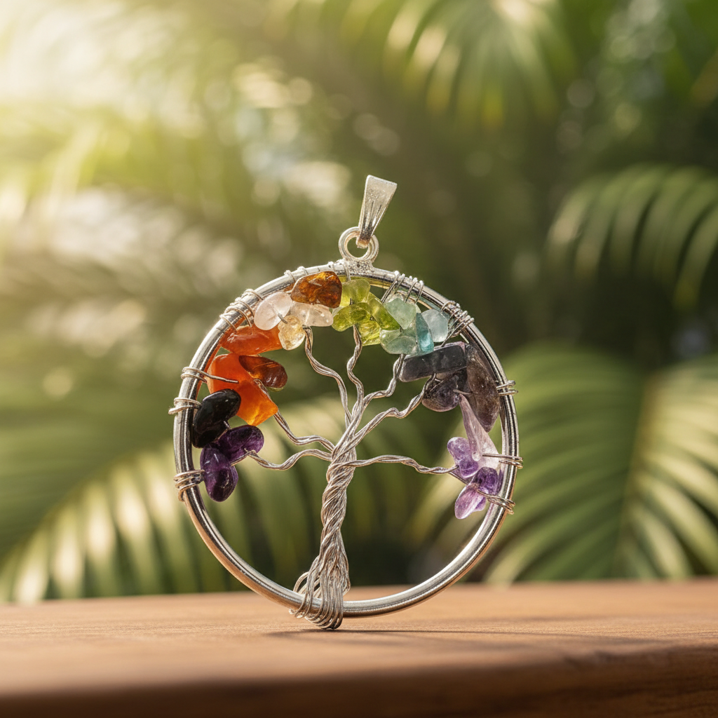 Tree of life chakra pendant