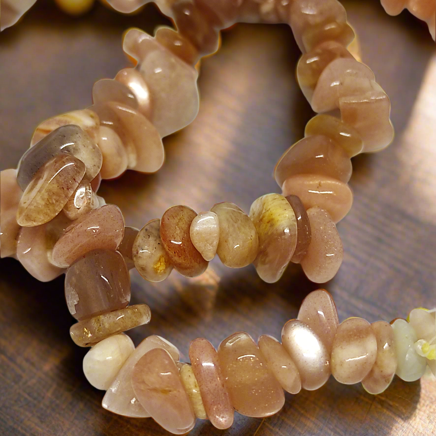 Bracelet baroque Chaleur dorée Pierre de soleil