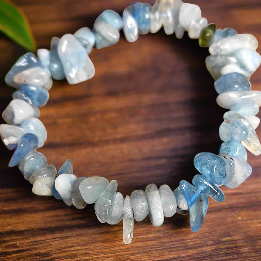 Bracelet baroque "Clarté de l'esprit" Aigue-marine
