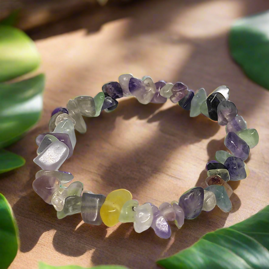 Bracelet baroque Lucidité Fluorite arc-en-ciel