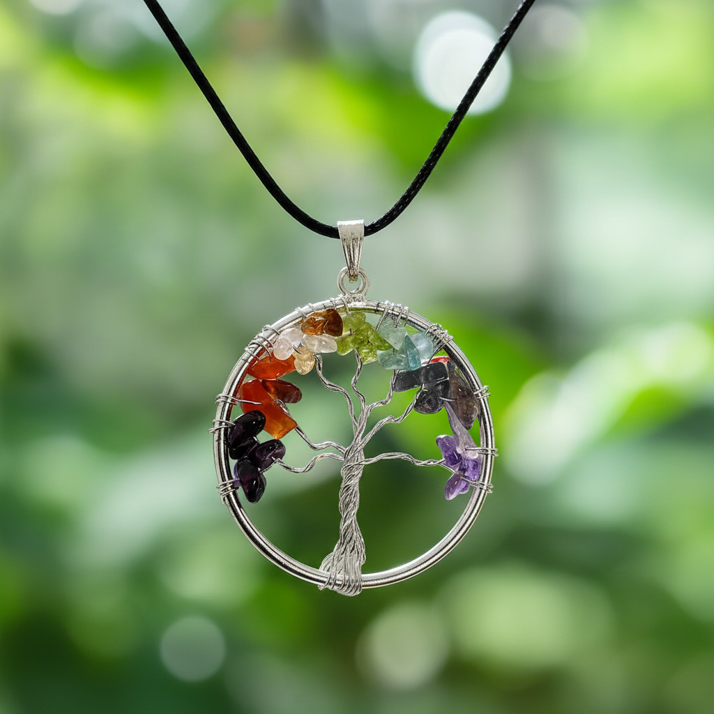 Tree of life chakra pendant