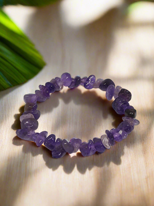Bracelet baroque "Intuition" Améthyste du Brésil