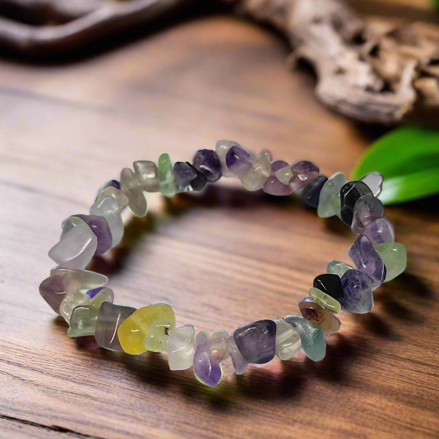 Bracelet baroque Lucidité Fluorite arc-en-ciel