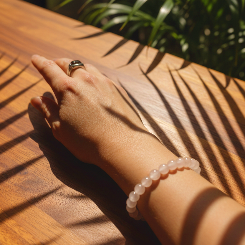 Bracelet Amour Quartz rose