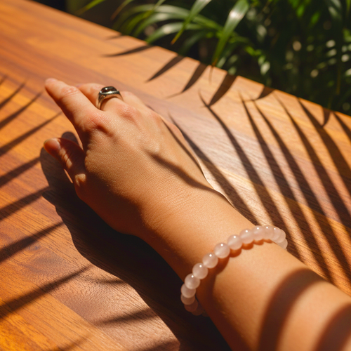 Bracelet Amour Quartz rose