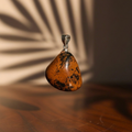 Pendentif Détermination Obsidienne acajou