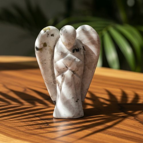 Ange Pierre de lune arc-en-ciel