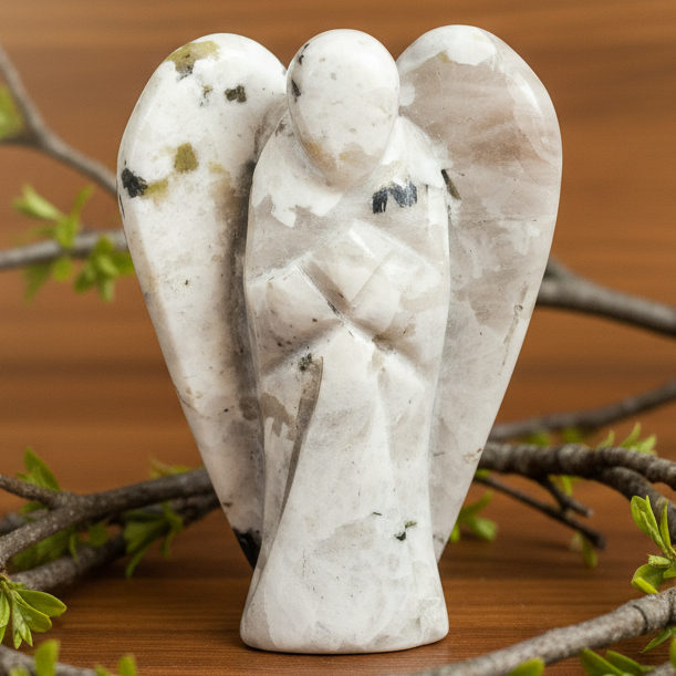 Ange Pierre de lune arc-en-ciel