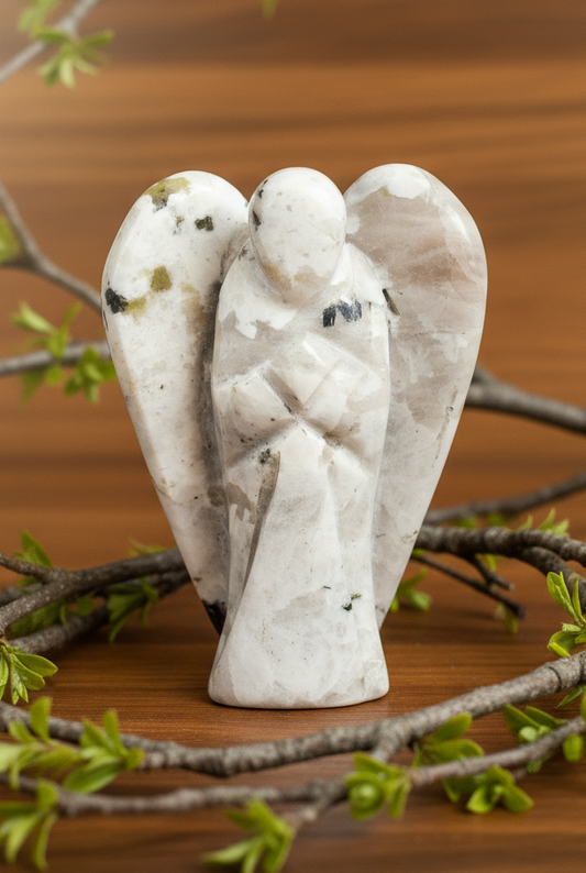 Ange Pierre de lune arc-en-ciel