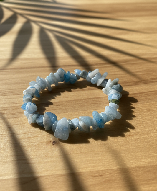 Bracelet baroque Clarté de l'esprit Aigue-marine