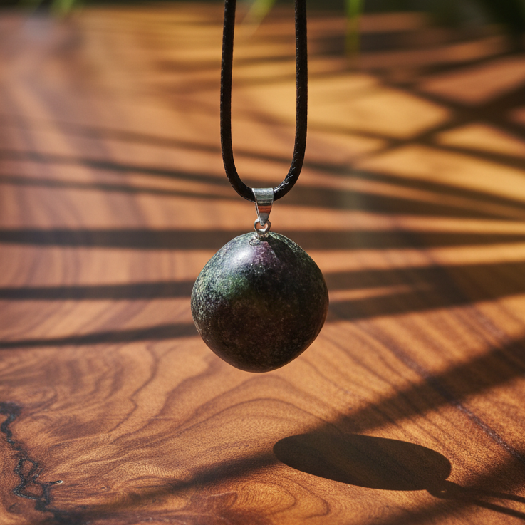 Pendentif Élan de vie Rubis Zoïsite