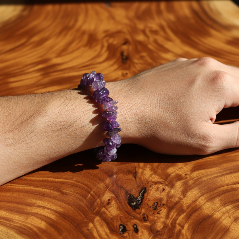 Bracelet baroque Intuition Améthyste du Brésil