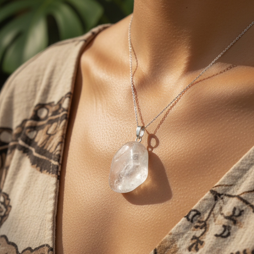 Pendentif Clairvoyance Cristal de roche
