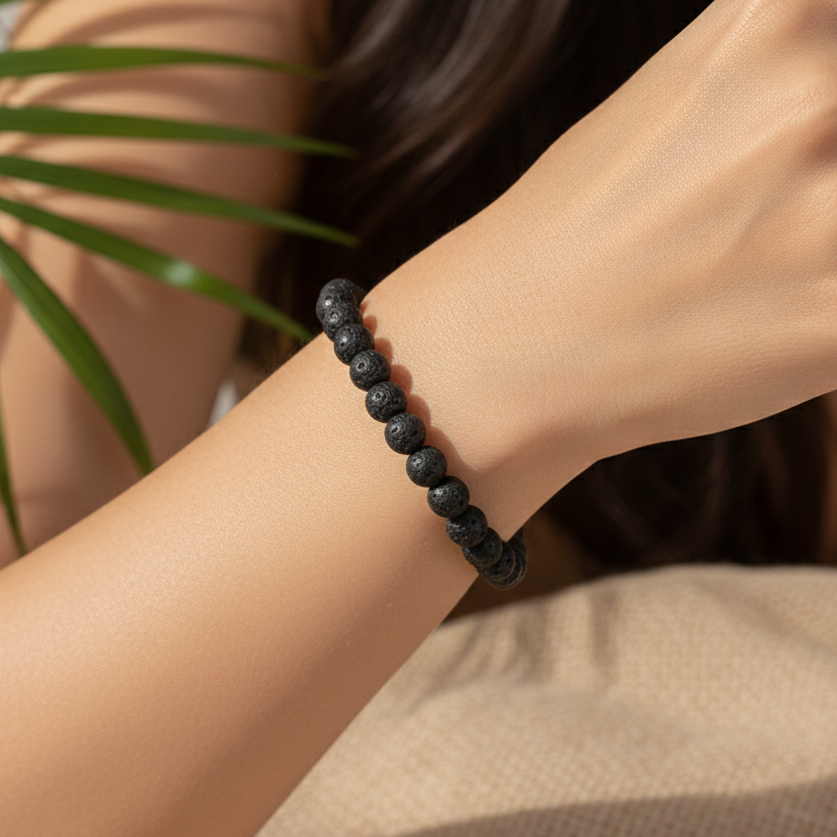 Bracelet Puissance Indomptable Pierre de lave