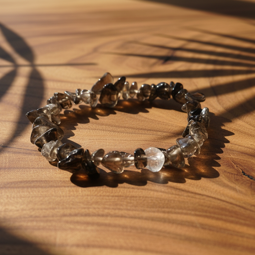 Bracelet baroque Clarté Profonde Quartz Fumé