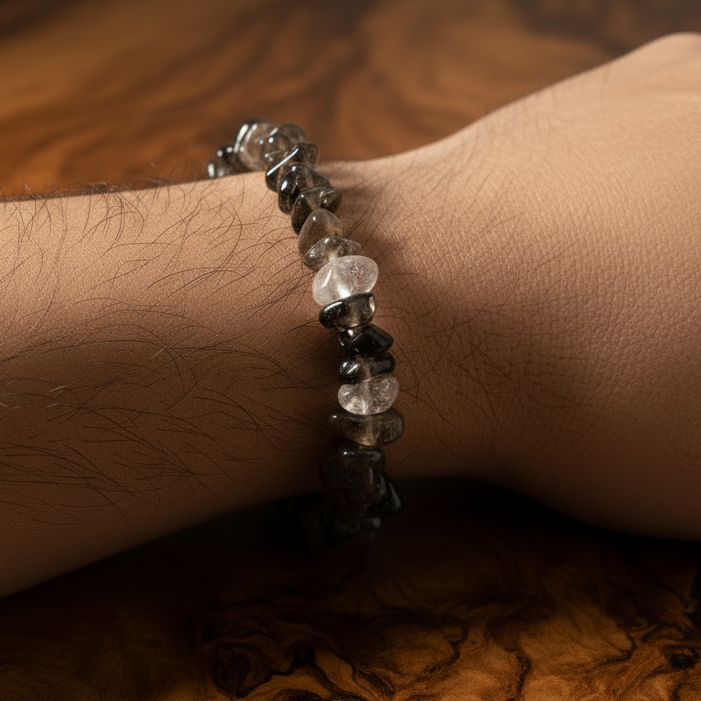 Bracelet baroque Clarté Profonde Quartz Fumé