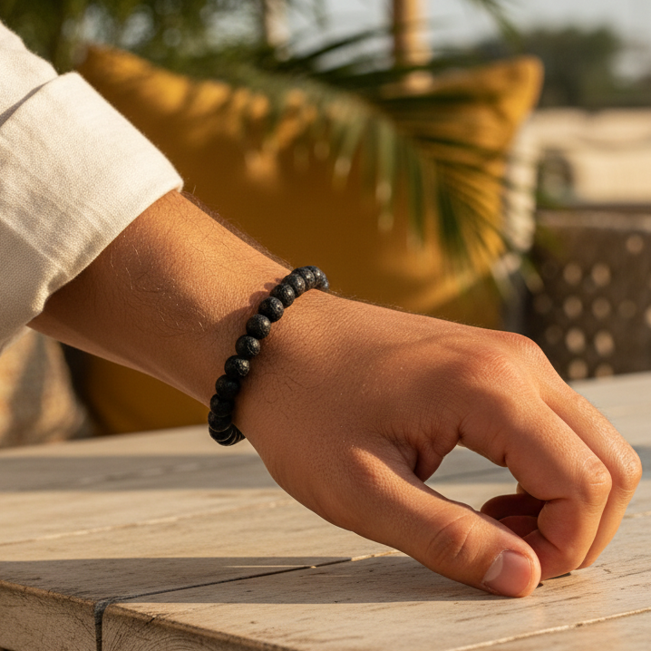 Bracelet Puissance Indomptable Pierre de lave
