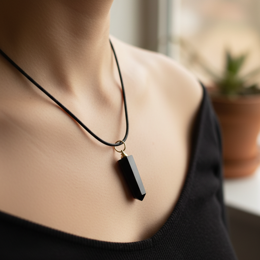 Pendentif pointe Protection Onyx