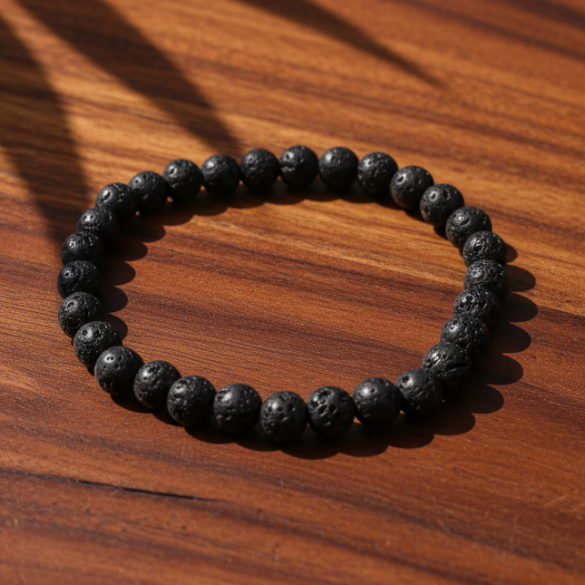 Bracelet Puissance Indomptable Pierre de lave