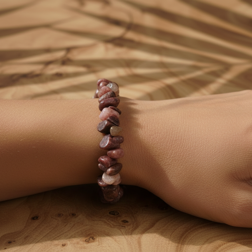 Bracelet baroque Affection Rhodonite